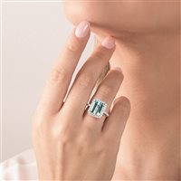 Ringe Mirco Visconti Dame in Weißgold Acquamarina 4.58 Ct LF359/30ACE - LF359/30ACE